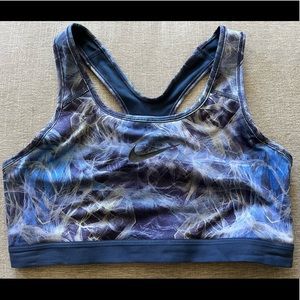 Nike Dri-Fit Blue Multi Colored Spirts Bra. XL